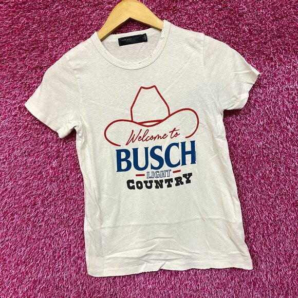 Welcome To Busch Light Country Vintage Style T-Shirt Small - Picture 3 of 4